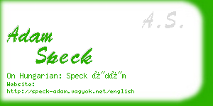 adam speck business card